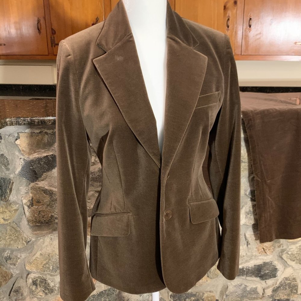 ralph lauren two piece brown suede women pant suit - Picture 8 of 11